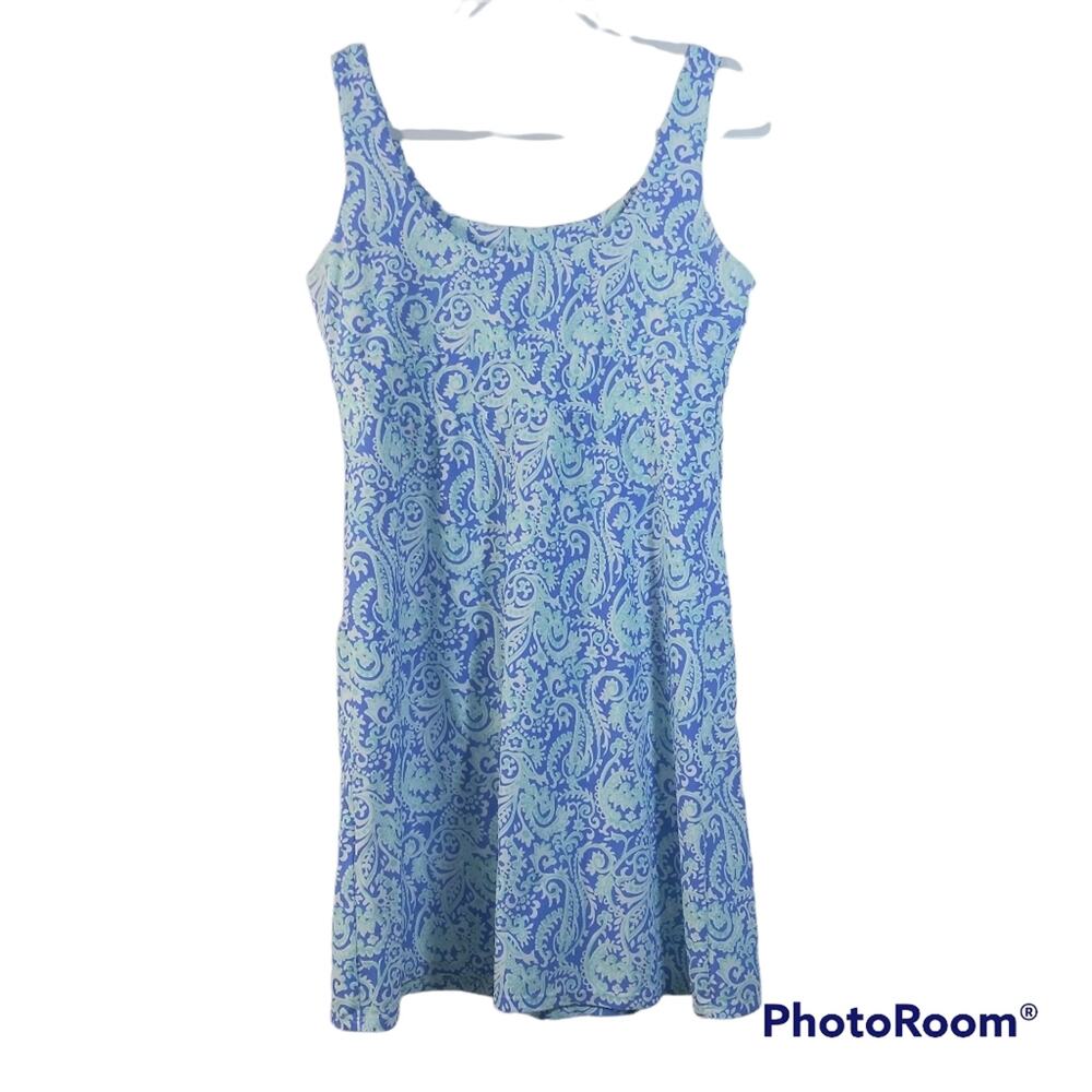 Gingy Womens Blue Paisley Print Beachy Vacation Dress Size S - Picture 2 of 6